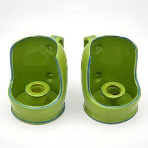 Vintage MCM Green Ceramic Wall Sconces Pair – Creative Imports Japan
